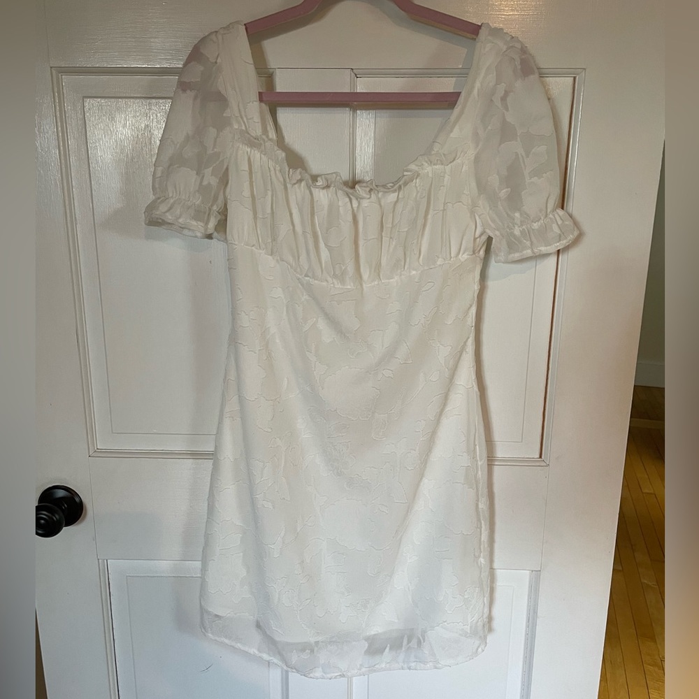 White milkmaid style dress
